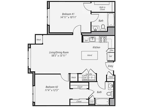Floor plan B1-1026