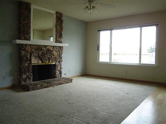 Living room with fireplace!