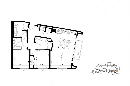 Floor plan C9 2 Bedroom