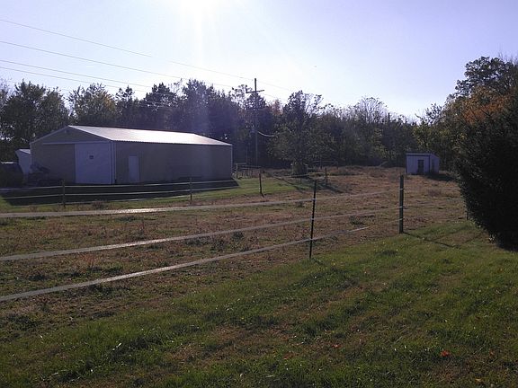 Pole barn with two stalls