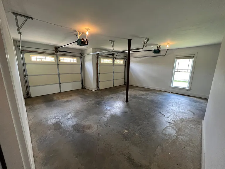 Spacious two car garage