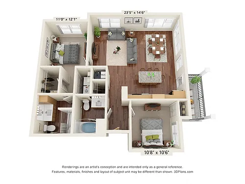 Floor plan Two Bedroom - B5