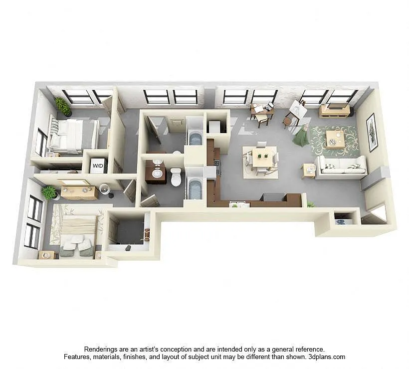 Floor plan Two Bedroom X03
