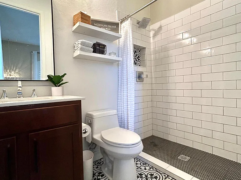 Main floor guest suite bathroom