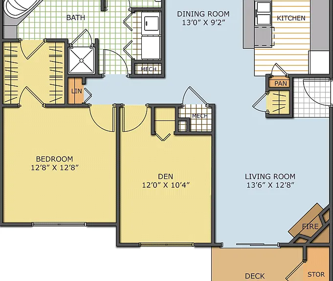 The Palmer - Brittany - 1 Beds - 1 Baths - 1062 Sq. ft.