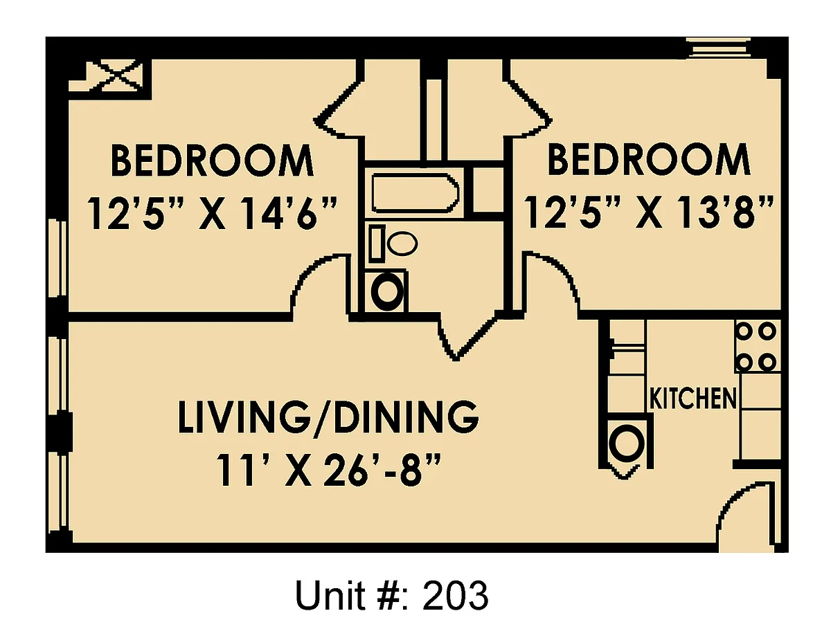 Floor plan Kress: 2 Bedroom