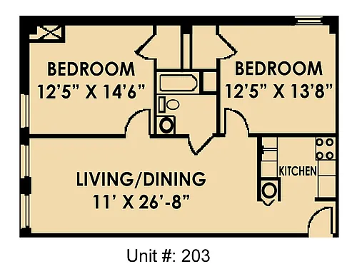 Floor plan Kress: 2 Bedroom