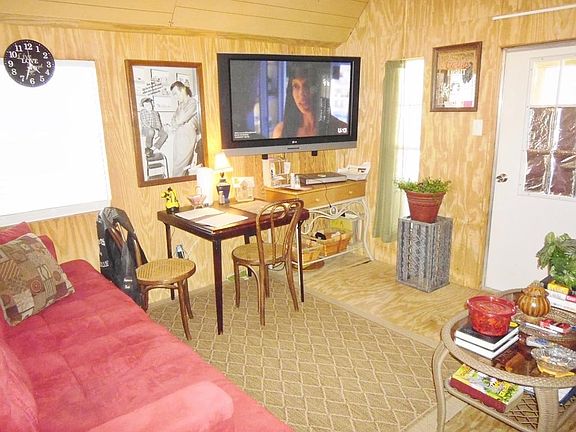 Living area with front door