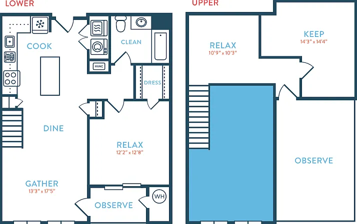1157 Quincy A2 Loft Floorplan Diagram
