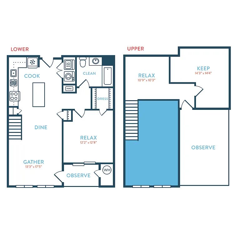 Floor plan 1157 Quincy A2 Loft