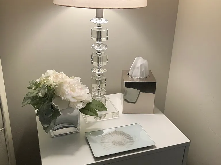 End table in guest room