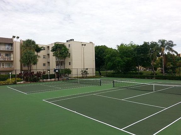 two tennis courts