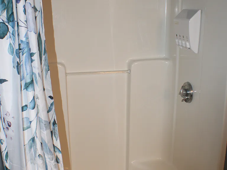 Downstairs shower unit.