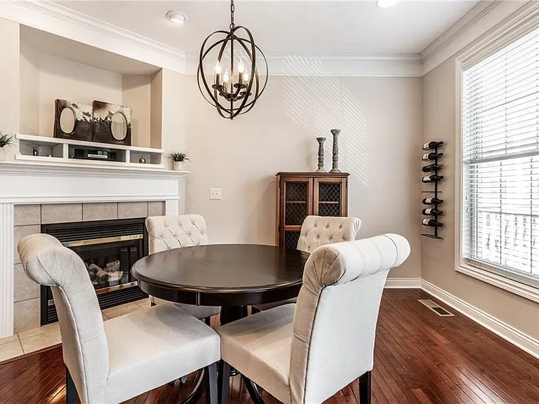 dining area with fire place