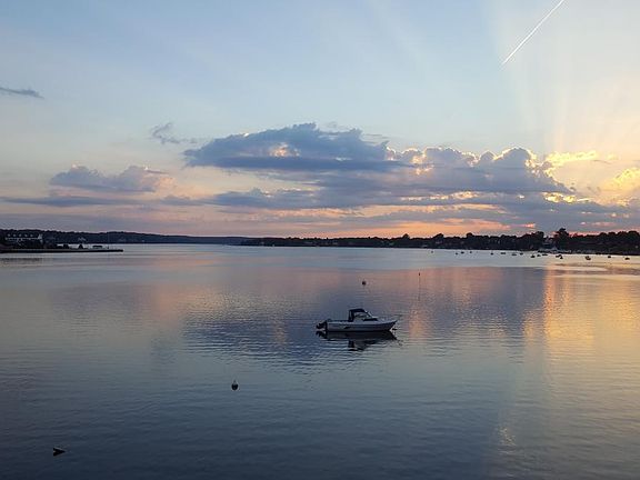 Beautiful sunrise from balcony
