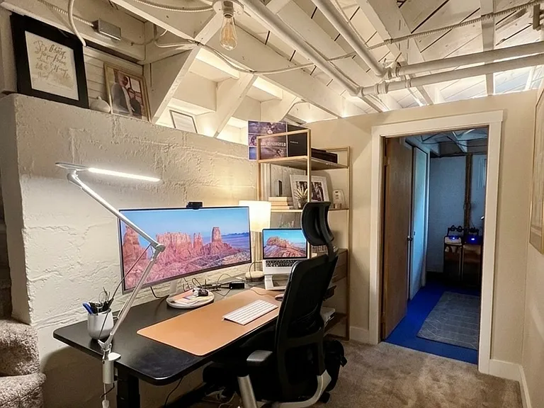 Basement office space.