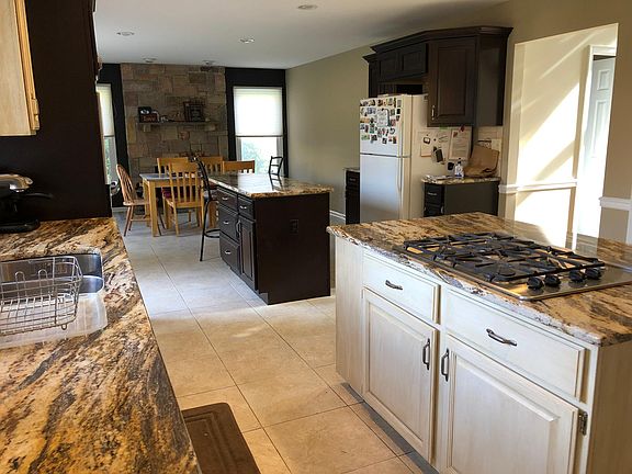 kitchen with two islands