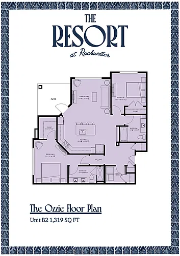 Floor plan The Ozzie - two bedroom two bath
