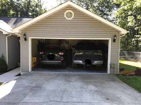 Two car garage & driveway 