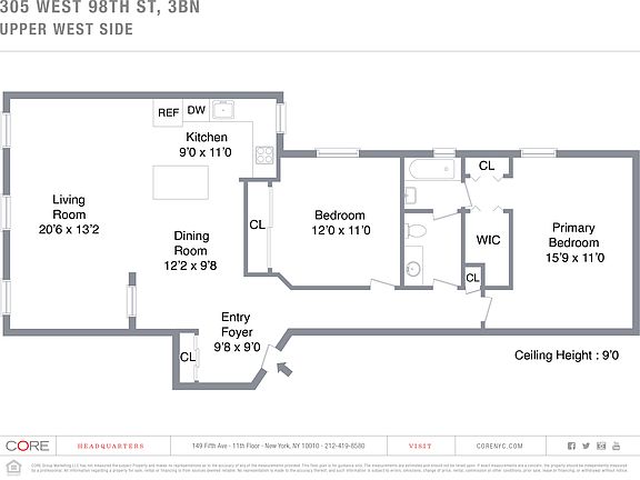 2nd image of 305 W 98th St APT 3BN