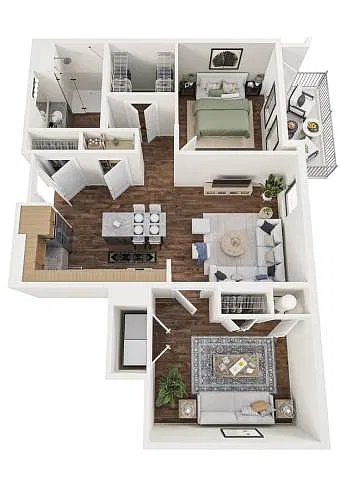 Floor plan 1K