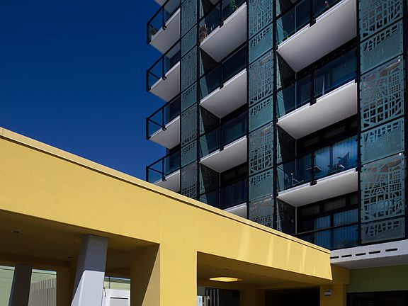 Modern architecture and vibrant outdoor spaces.