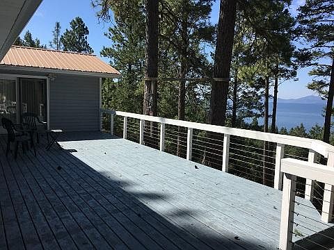 Deck overlooking Flathead Lake