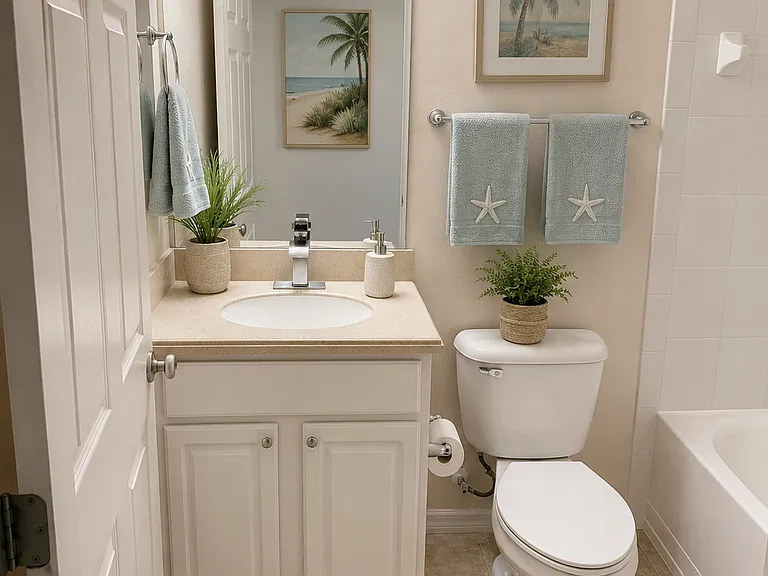 Guest Bathroom vanity (AI staged)