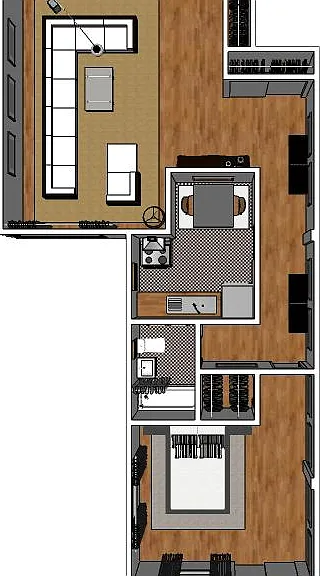 Floor Plan - 1 Bed
