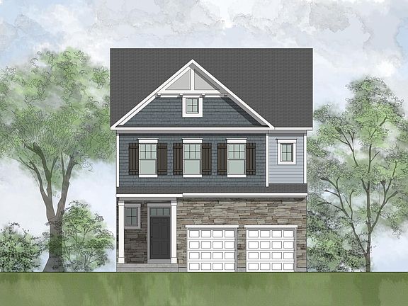 stone, shakes and siding house