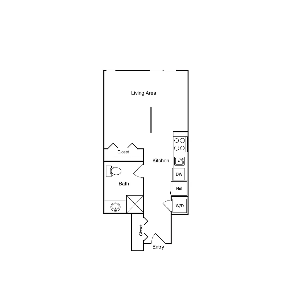 Floor plan Studio 420 NW
