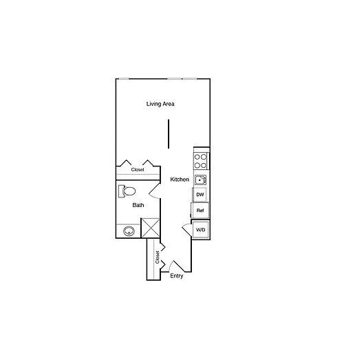 Floor plan Studio 420 NW