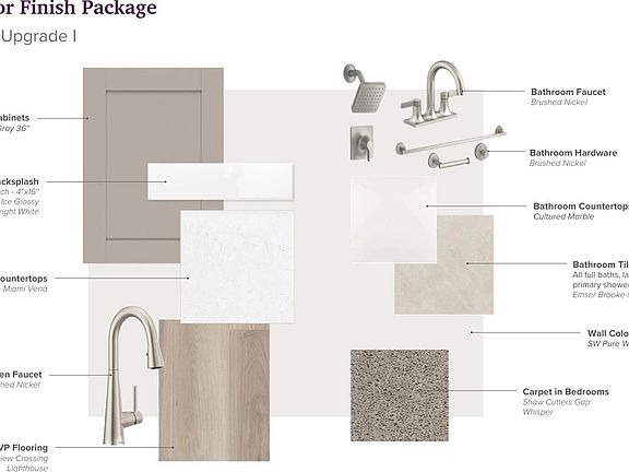 Interior selections for this home
