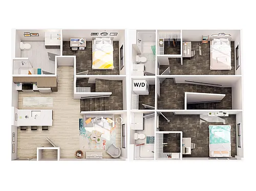 Floor plan 3 Bedroom Large