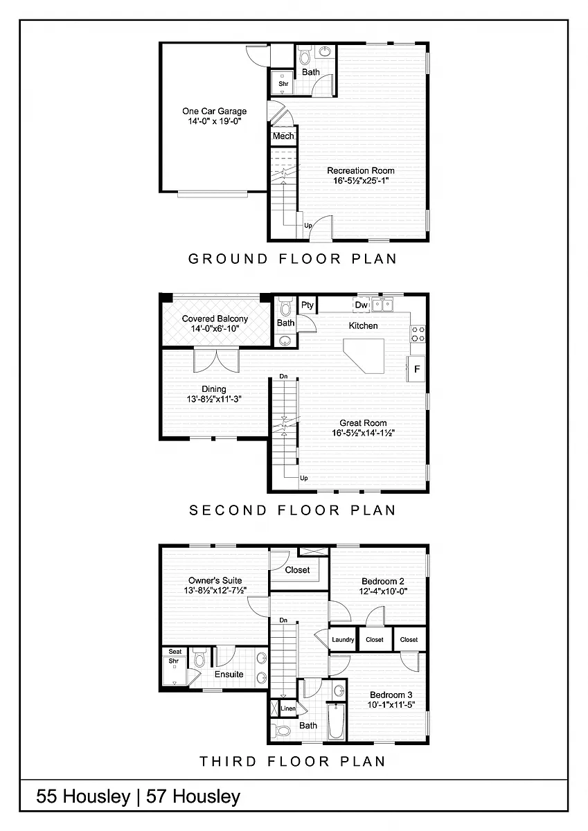Floor plan Townhome - 55 57