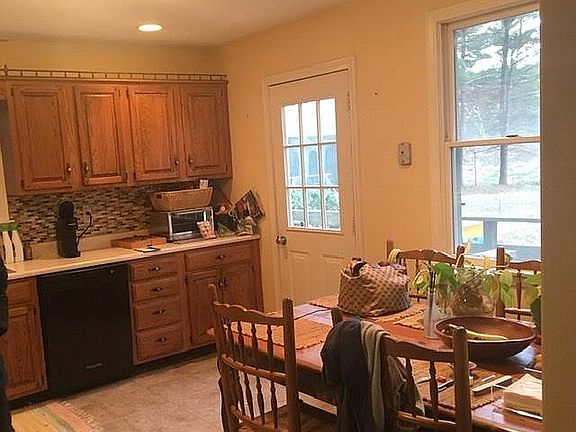 kitch showing door to deck