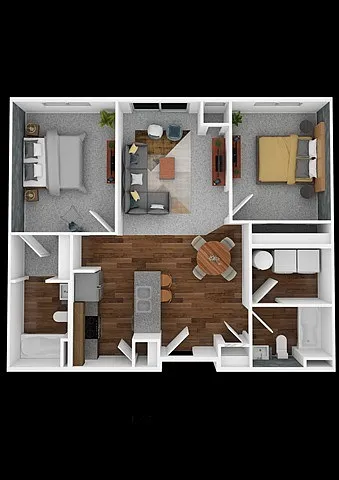 Floor plan Apartment Style 2 Bedroom 2 Bathroom