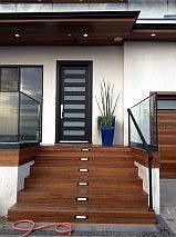 secure entrance with deck