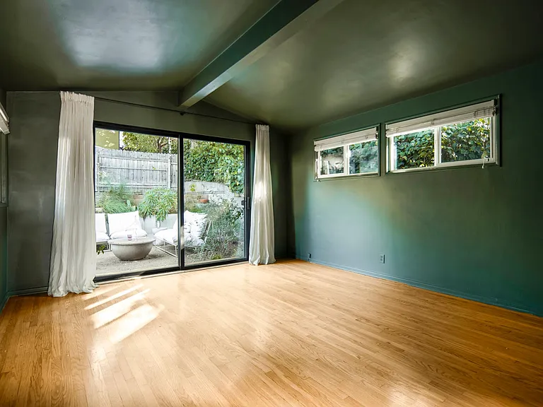 Master Bedroom French Doors out to yard