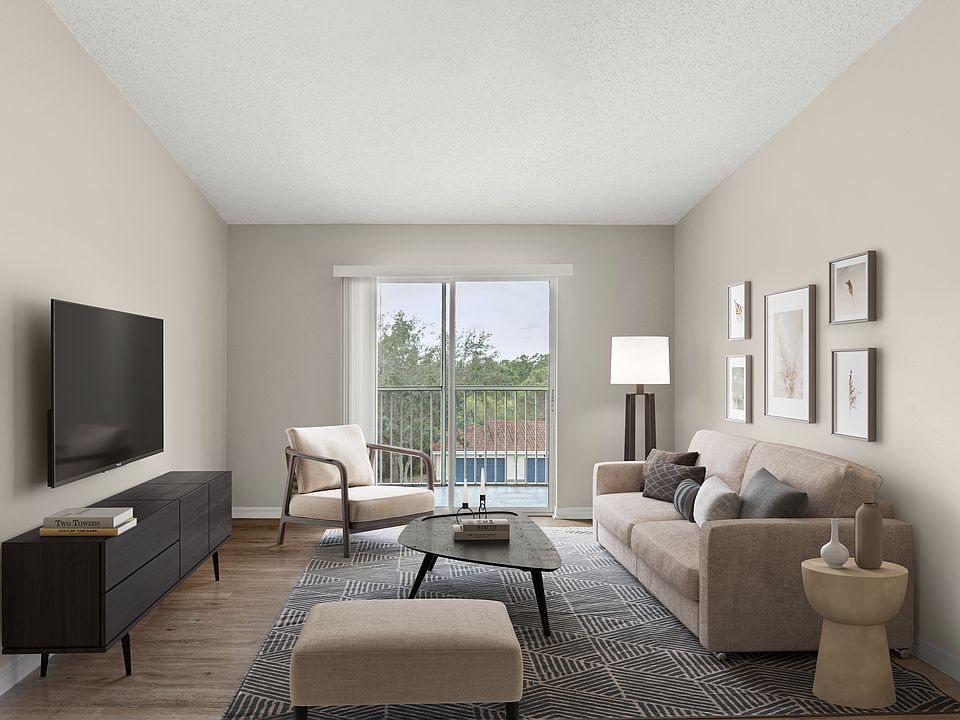 Homes feature hardwood-style floors and private screened balcony or patio