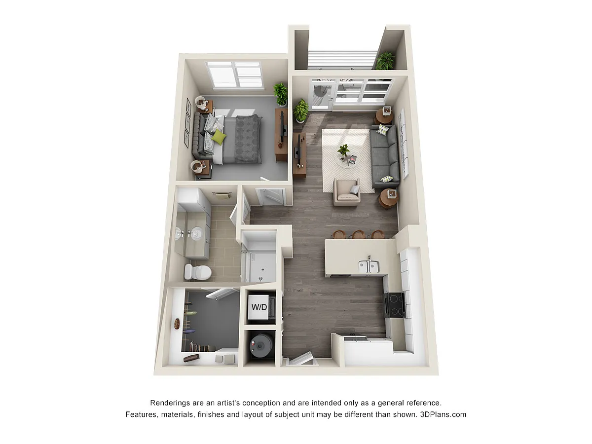 Floor plan A1 - 1 Bedroom
