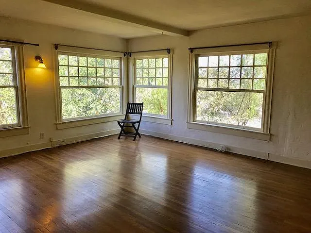 Right side living room without curtains
