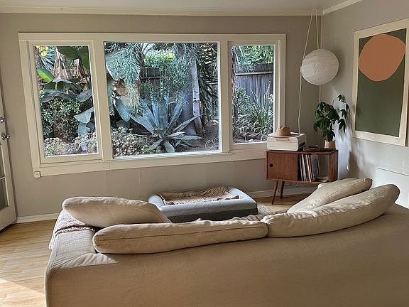 Livingroom with landscaped view