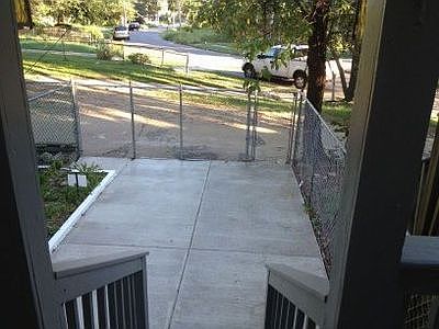 new cement and fencing