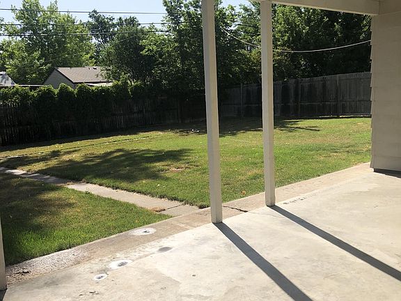Back patio and back yard