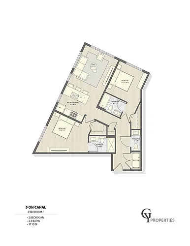 Floor plan 2 BR F