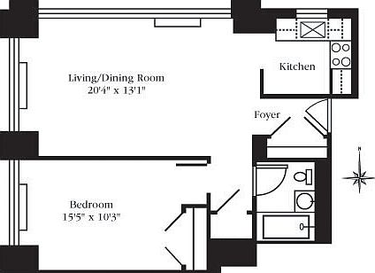2nd image of 322 W 57th St APT 18G