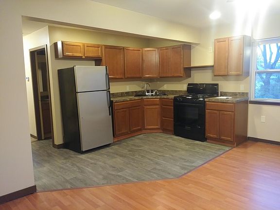 Kitchen is pretty spacious and open right into living/dining