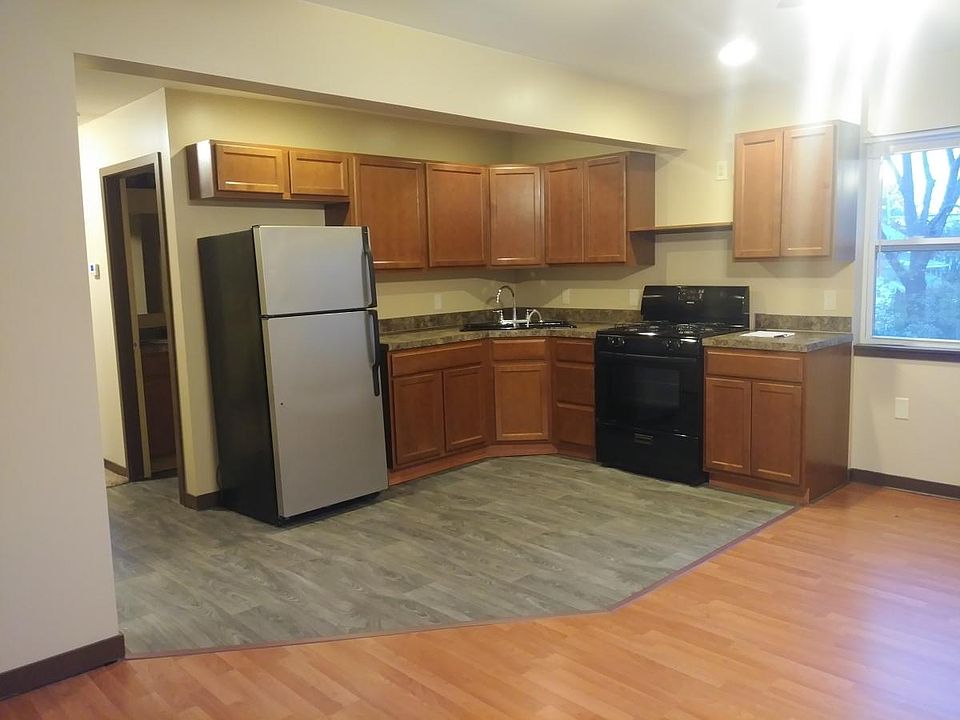 Kitchen is pretty spacious and open right into living/dining