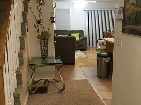 Walking into living room